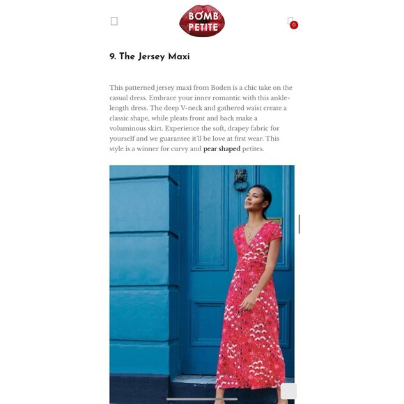 Boden Womens Lily Jersey Maxi Dress Red Pop Peony Meadow Size US 10P UK 14P Soft - Picture 9 of 10